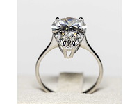 18 karaat witgouden ring met 5,01 crt. diamant - afbeelding 11 van  11