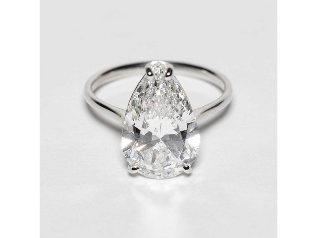 18 karaat witgouden ring met 5,01 crt. diamant - afbeelding 7 van  11