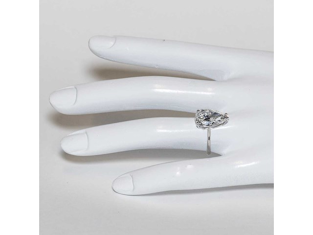 18 karaat witgouden ring met 5,01 crt. diamant - afbeelding 8 van  11