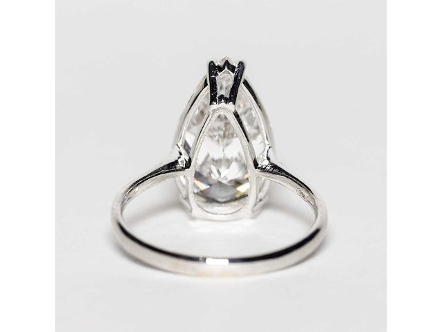 18 karaat witgouden ring met 5,01 crt. diamant - afbeelding 11 van  11