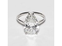 18 karaat witgouden ring met 5,01 crt. diamant - afbeelding 5 van  11