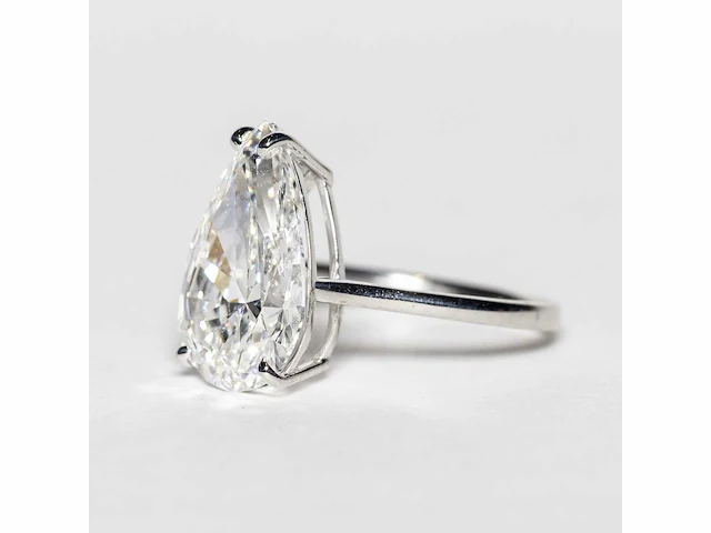 18 karaat witgouden ring met 5,01 crt. diamant - afbeelding 1 van  11