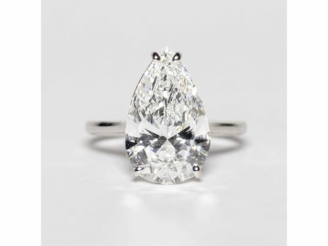 18 karaat witgouden ring met 5,01 crt. diamant - afbeelding 5 van  11
