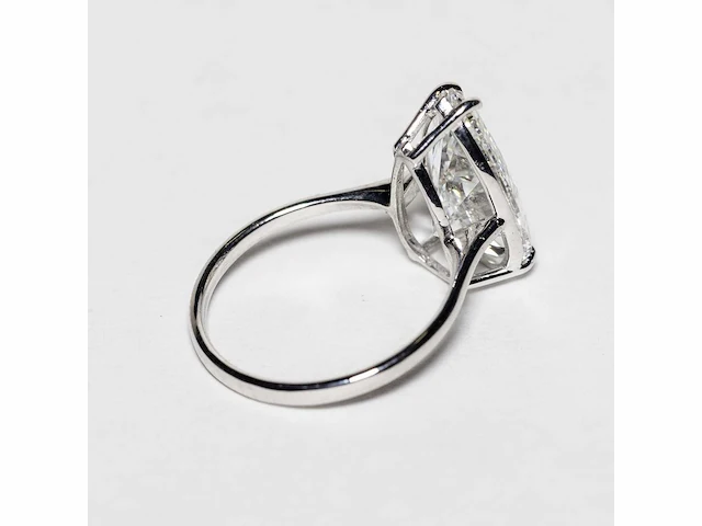 18 karaat witgouden ring met 5,01 crt. diamant - afbeelding 9 van  11