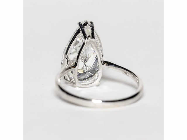 18 karaat witgouden ring met 5,01 crt. diamant - afbeelding 10 van  11