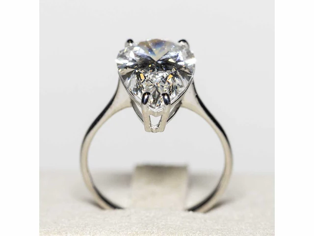 18 karaat witgouden ring met 5,01 crt. diamant - afbeelding 11 van  11