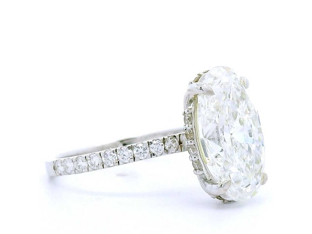 18 karaat witgouden ring met 5,55 crt. diamant - afbeelding 4 van  8