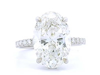 18 karaat witgouden ring met 5,55 crt. diamant - afbeelding 7 van  8