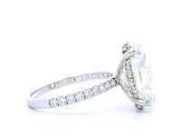 18 karaat witgouden ring met 5,55 crt. diamant - afbeelding 4 van  6