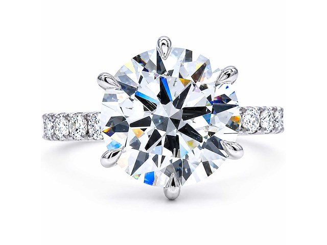 18 karaat witgouden ring met 5,79 ct. diamant - afbeelding 1 van  9