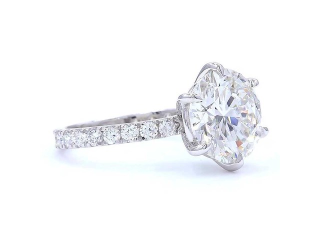 18 karaat witgouden ring met 5,79 ct. diamant - afbeelding 3 van  9