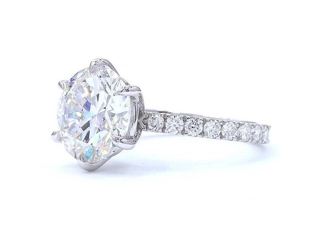 18 karaat witgouden ring met 5,79 ct. diamant - afbeelding 4 van  9