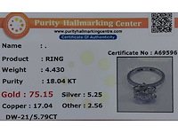 18 karaat witgouden ring met 5,79 ct. diamant - afbeelding 6 van  9
