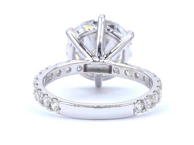 18 karaat witgouden ring met 5,79 ct. diamant - afbeelding 8 van  9