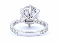 18 karaat witgouden ring met 5,79 ct. diamant - afbeelding 8 van  9