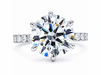 18 karaat witgouden ring met 5,79 ct. diamant - afbeelding 8 van  10