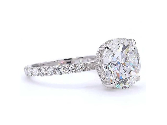 18 karaat witgouden ring met 5,88 ct. diamant - afbeelding 4 van  8