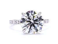 18 karaat witgouden ring met 5,88 ct. diamant - afbeelding 7 van  8