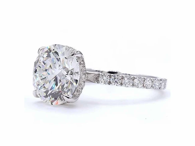 18 karaat witgouden ring met 5,88 ct. diamant - afbeelding 3 van  8