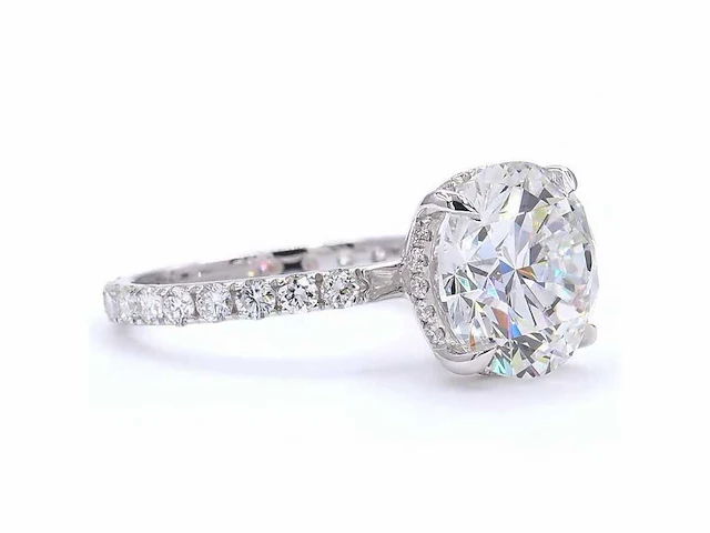 18 karaat witgouden ring met 5,88 ct. diamant - afbeelding 4 van  8
