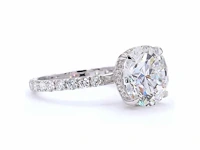 18 karaat witgouden ring met 5,88 ct. diamant - afbeelding 4 van  8