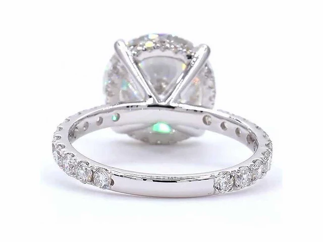 18 karaat witgouden ring met 5,88 ct. diamant - afbeelding 5 van  8