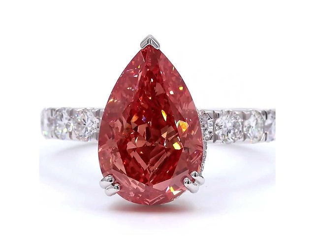 18 karaat witgouden ring met 6,00 ct. diamant - afbeelding 1 van  7