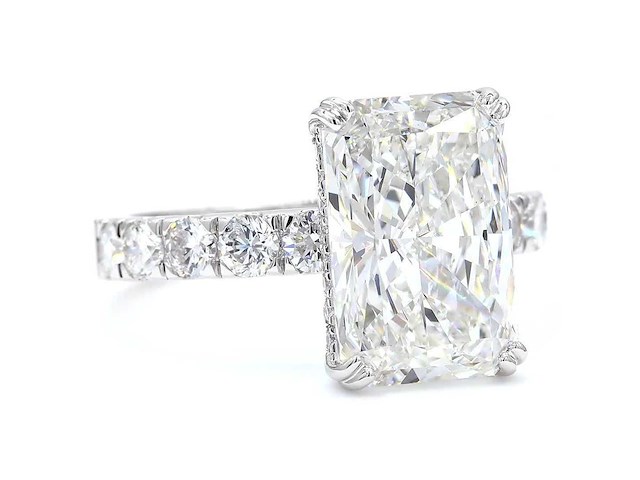 18 karaat witgouden ring met 6,05 ct. diamant - afbeelding 2 van  4