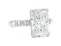18 karaat witgouden ring met 6,05 ct. diamant - afbeelding 2 van  4