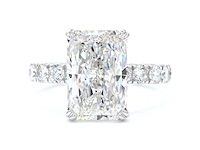 18 karaat witgouden ring met 6,05 ct. diamant - afbeelding 3 van  4