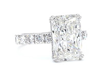 18 karaat witgouden ring met 6,05 ct. diamant - afbeelding 3 van  6