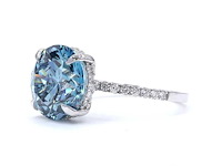 18 karaat witgouden ring met 6,398 ct. diamant - afbeelding 5 van  9