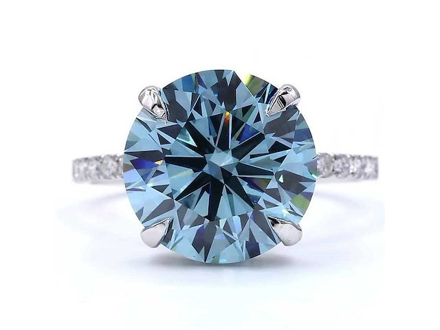 18 karaat witgouden ring met 6,398 ct. diamant - afbeelding 6 van  9