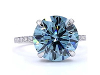 18 karaat witgouden ring met 6,398 ct. diamant - afbeelding 9 van  9