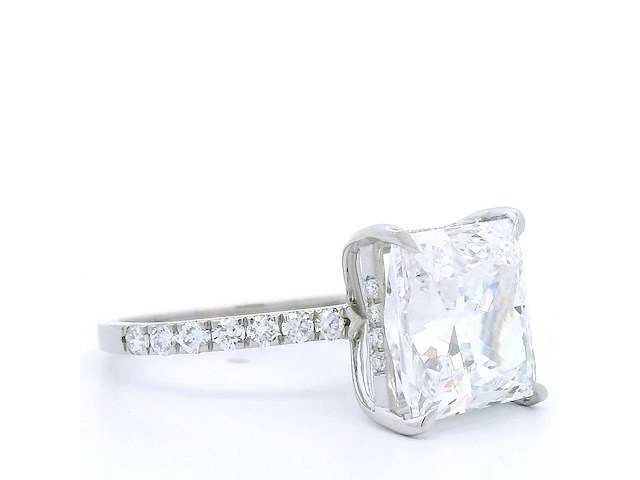 18 karaat witgouden ring met 6,43 ct. diamant - afbeelding 3 van  8