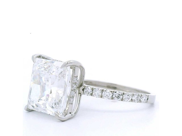 18 karaat witgouden ring met 6,43 ct. diamant - afbeelding 4 van  8