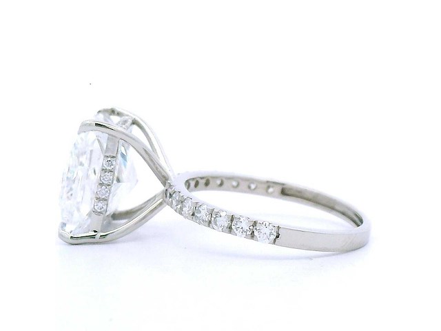 18 karaat witgouden ring met 6,43 ct. diamant - afbeelding 6 van  8