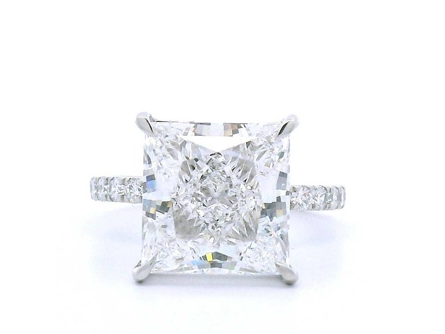 18 karaat witgouden ring met 6,43 ct. diamant - afbeelding 8 van  8