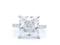 18 karaat witgouden ring met 6,43 ct. diamant - afbeelding 8 van  8