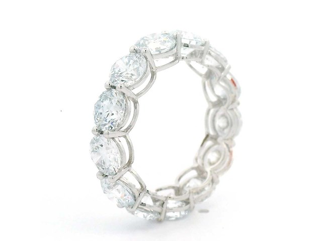 18 karaat witgouden ring met 6,47 crt. diamant - afbeelding 1 van  7