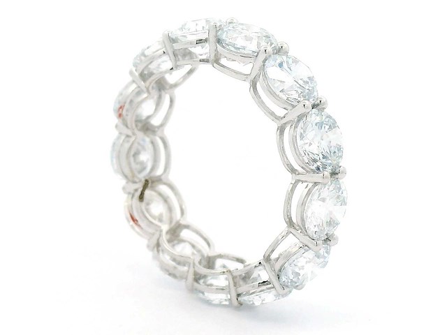 18 karaat witgouden ring met 6,47 crt. diamant - afbeelding 5 van  7