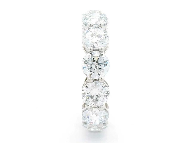 18 karaat witgouden ring met 6,47 crt. diamant - afbeelding 7 van  7