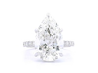 18 karaat witgouden ring met 6,77 crt. diamant - afbeelding 1 van  10