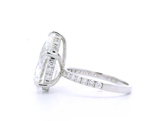18 karaat witgouden ring met 6,77 crt. diamant - afbeelding 8 van  10