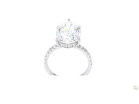 18 karaat witgouden ring met 6,77 crt. diamant - afbeelding 9 van  10