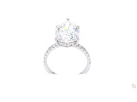 18 karaat witgouden ring met 6,77 crt. diamant - afbeelding 4 van  10