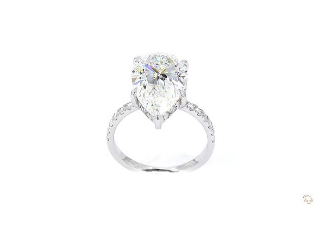 18 karaat witgouden ring met 6,77 crt. diamant - afbeelding 2 van  10