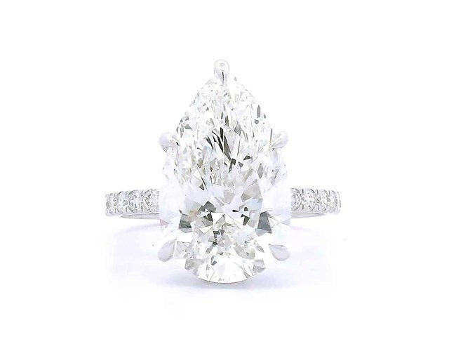 18 karaat witgouden ring met 6,77 crt. diamant - afbeelding 1 van  10