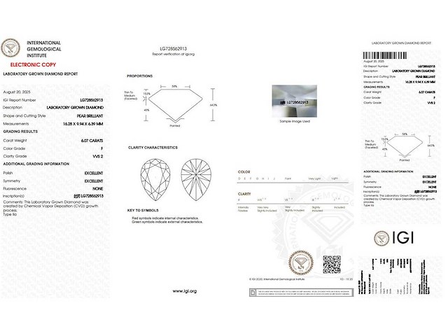 18 karaat witgouden ring met 6,77 crt. diamant - afbeelding 3 van  10