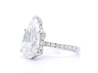 18 karaat witgouden ring met 6,77 crt. diamant - afbeelding 6 van  10